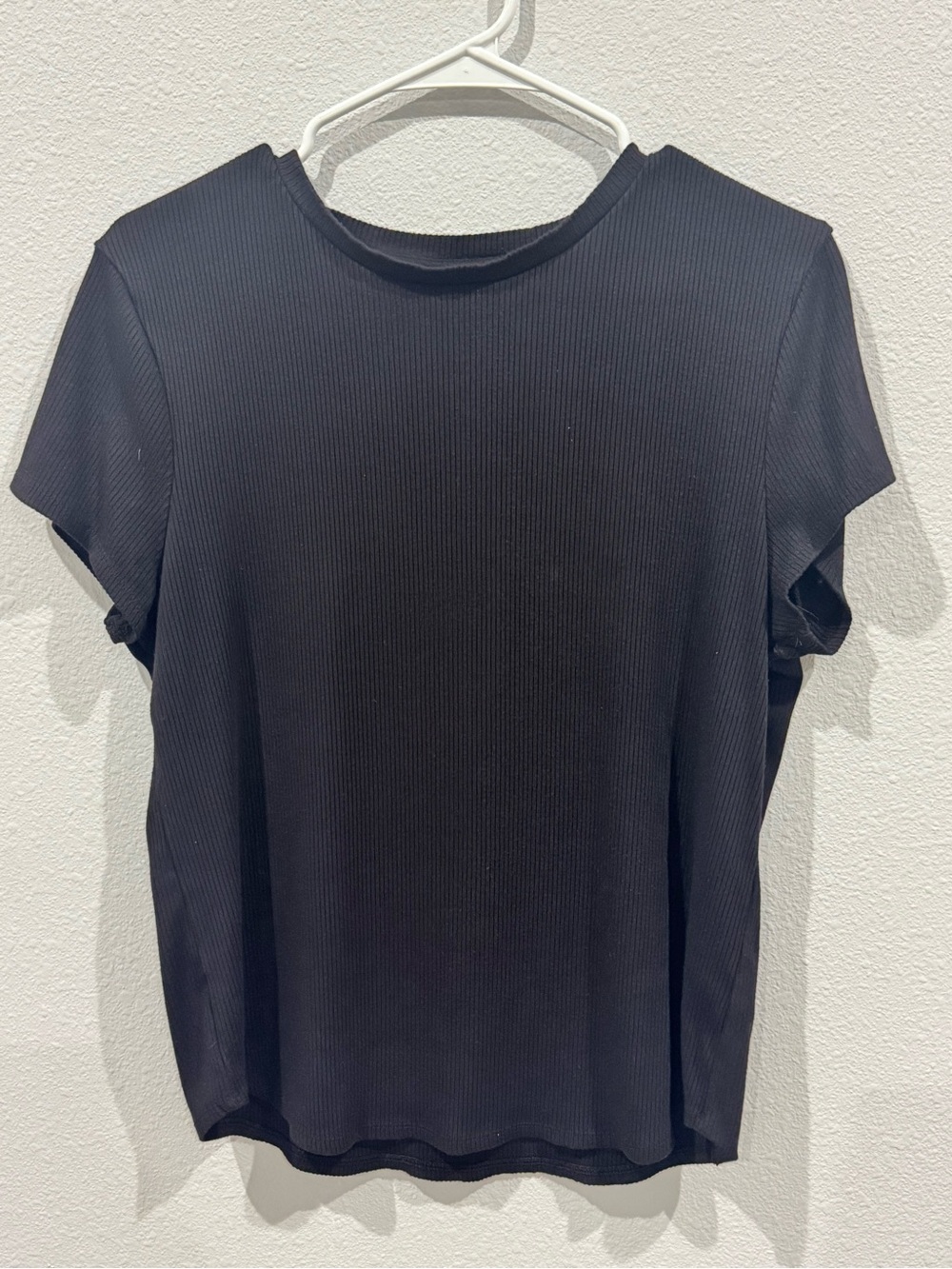 TRUTH by Republic Black Ribbed Short Sleeve Tee Size XL